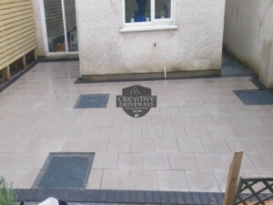 Barleystone Patio with Birch Border in Limerick City