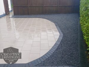 Barleystone Patio with Damsen Border in Limerick City