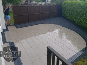 Barleystone Patio with Damsen Border in Limerick City