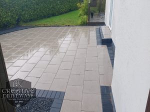 Barleystone Patio with Damsen Border in Limerick City