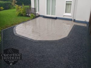 Barleystone Patio with Damsen Border in Limerick City