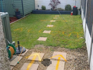 Barleystone Patio with Damson Border in Limerick City