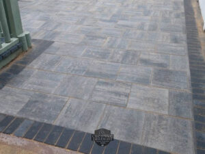 Barleystone Patio with Damson Border in Limerick City