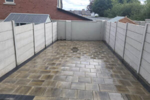 Barleystone Paved Patio with Charcoal Border in Kildare Town