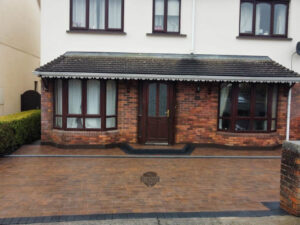 Barleystone Walnut Paved Driveway with Charcoal Border in Naas, Co. Kildare