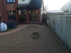 Gravel Driveway with Repurposed Paving Blocks in Limerick City