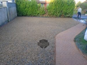 Gravel Driveway with Repurposed Paving Blocks in Limerick City