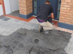 New Tint and Seal on an Imprint Concrete Driveway in Maynooth, Co. Kildare