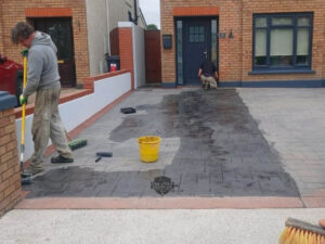 New Tint and Seal on an Imprint Concrete Driveway in Maynooth, Co. Kildare