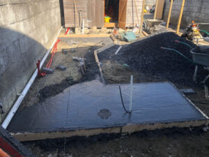 Patio with Barleystone Slabs and Block Paving in Artane, Dublin