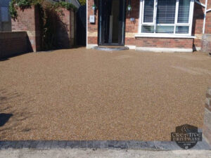 Resin Bound Driveway with Brick Border and Step in Celbridge, Co. Kildare