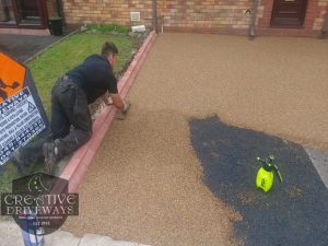 Resin Bound Driveway with Brindle Keykerbs in Limerick City