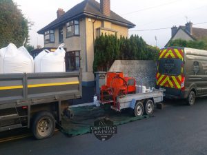 Resin Bound Driveway with Granite Brick Apron in Limerick City