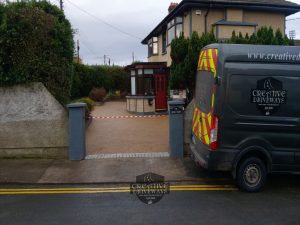 Resin Bound Driveway with Granite Brick Apron in Limerick City