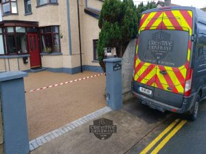 Resin Bound Driveway with Granite Brick Apron in Limerick City