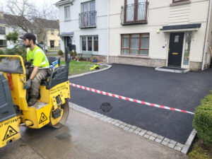 SMA Tarmac Driveway with Granite Setts and Kerbing in Naas, Co. Kildare