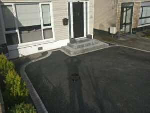 SMA Tarmac Driveway with Kilsaran Paved Border and Steps in Dundrum, Dublin