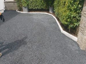 Tar and Chip Driveway with New Kerbing and Step in Bray, Co. Wicklow