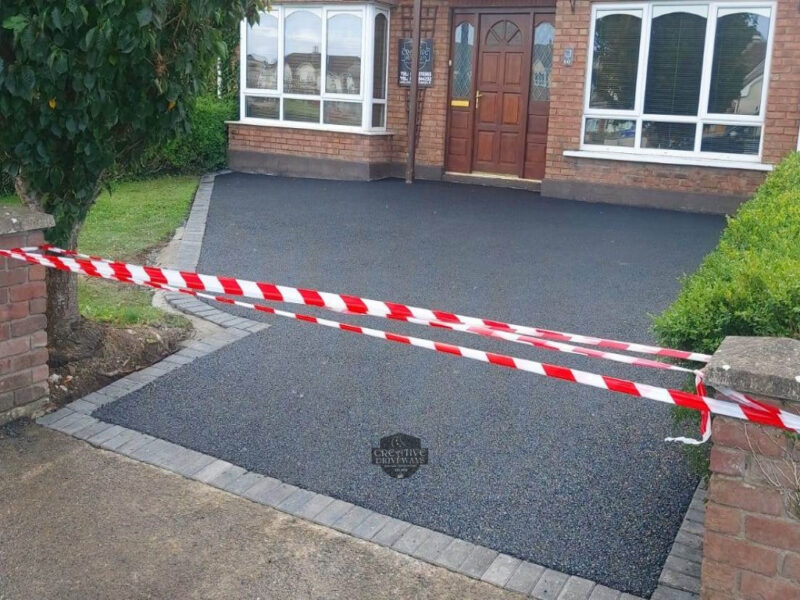 Tarmac Driveway with Barleystone Border in Limerick City