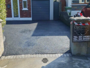 Tarmac Driveway with Barleystone Brick Border in Rathcoole, Co. Dublin