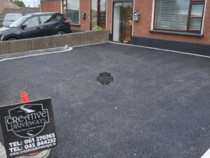 Tarmac Driveway with Barleystone Brick Border in Rathcoole, Dublin