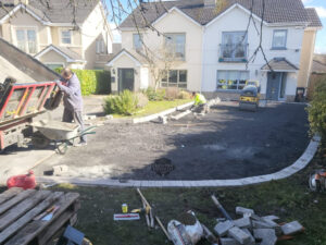 Tarmac Driveway with Natural Grey Paved Border in Naas, Co. Kildare