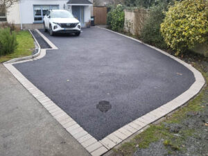 Tarmac Driveway with Natural Grey Paved Border in Naas, Co. Kildare