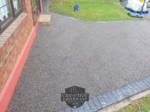 Two Resin Bound Driveways with Charcoal Border in Limerick City