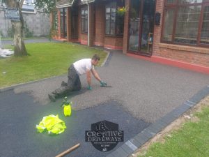 Two Resin Bound Driveways with Charcoal Border in Limerick City