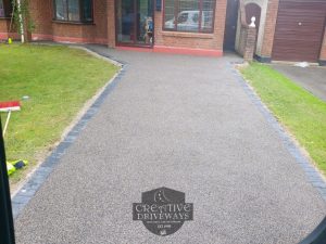 Two Resin Bound Driveways with Charcoal Border in Limerick City