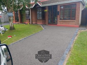 Two Resin Bound Driveways with Charcoal Border in Limerick City