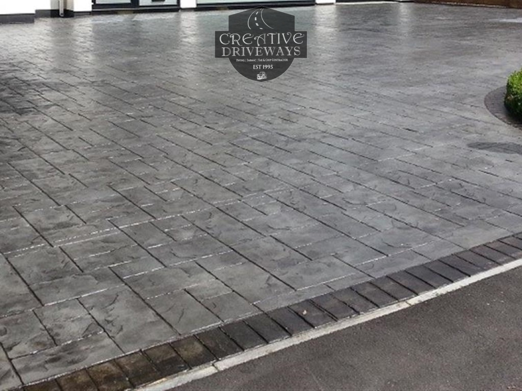 Imprinted Pattern Concrete Driveway